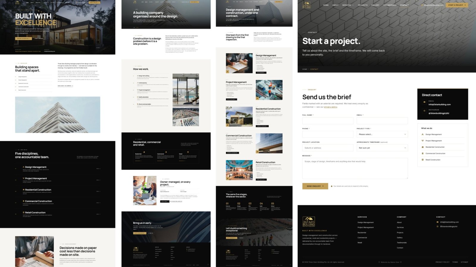 3 Stars Building website — Construction by Rahul Simi