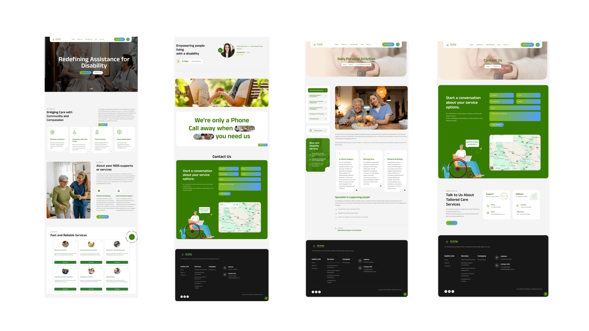 Aidbridge website — NDIS · Aged Care by Rahul Simi