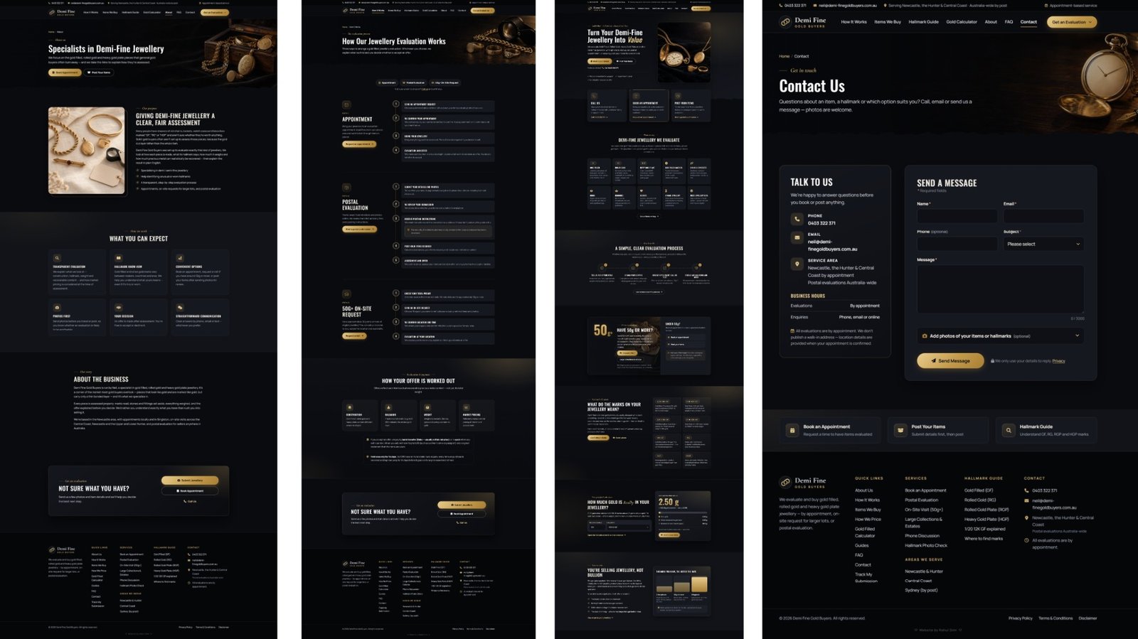 Demi Fine Gold Buyers website — Jewellery by Rahul Simi