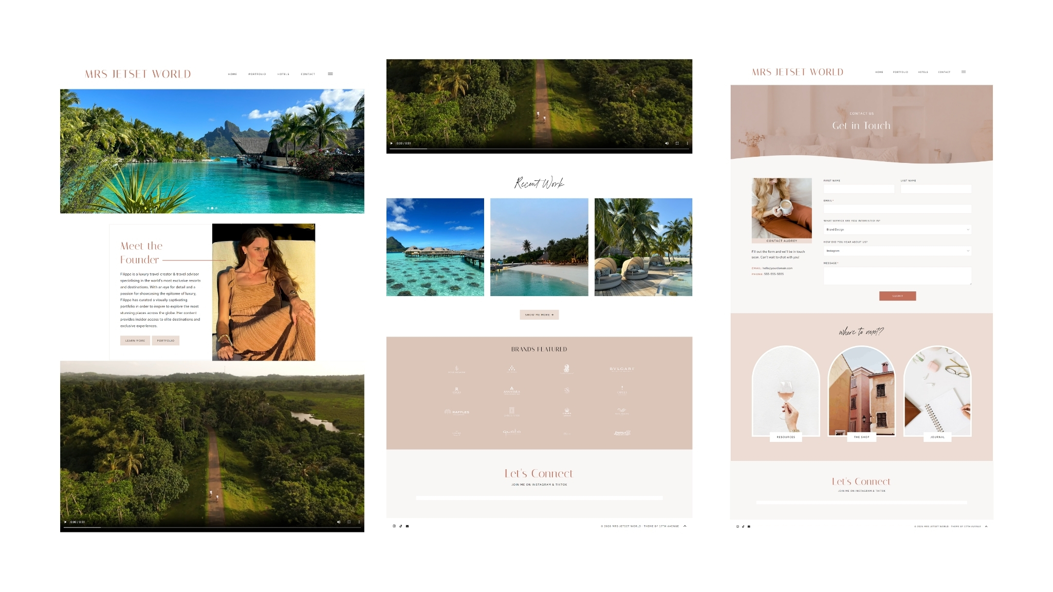 Mrs Jetset World — Travel · Lifestyle website design by Rahul Simi