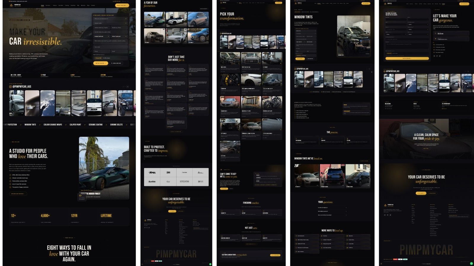 PimpMyCar — Vehicle Styling website design by Rahul Simi