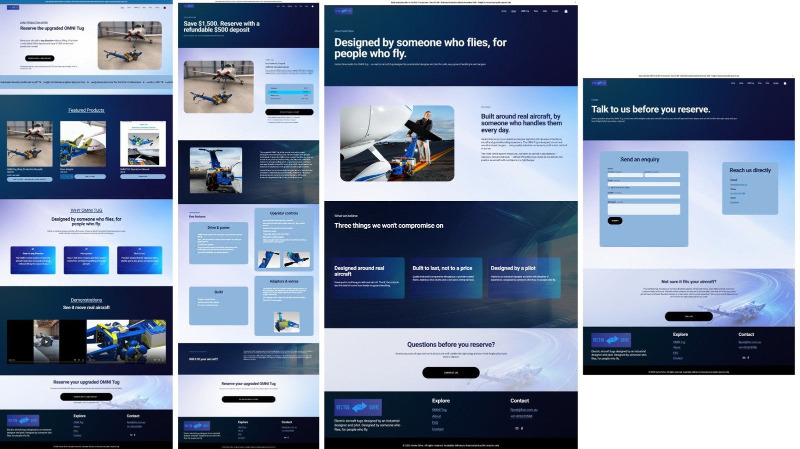 Vector Drive website — Aviation by Rahul Simi
